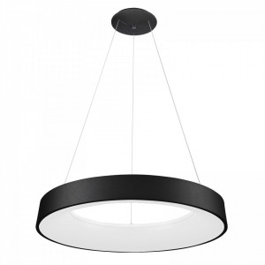 Lustra moderna neagra rotunda cu led Giulia d80 3000k