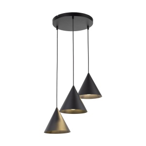 Lustra Negru 3xE27 CONO 10067TK - Img 4