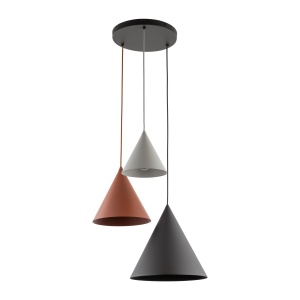 Lustra Negru 3xE27 CONO 6633TK - Img 1