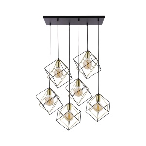 Lustra Negru 6xE27 ALAMBRE 2779TK - Img 1