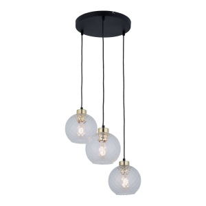 Lustra Negru Auriu 3xE27 DEVON 4586TK - Img 3