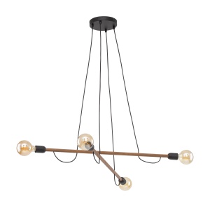 Lustra Negru Bej 4xE27 HELIX 4949TK - Img 1