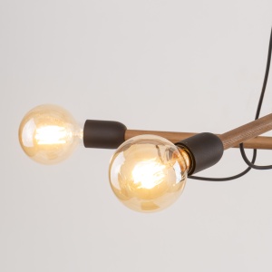 Lustra Negru Bej 4xE27 HELIX 4949TK - Img 3