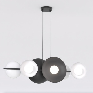 Lustra VOLUM 6 Negru Alb