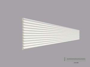 Panou liniar 3D de interior poliuretan RIFLAJ ZET dimensiuni 240x18.5x2000mm - Img 1