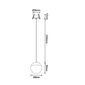 Pendul LED 10W 3000K incastrat Negru KILDA 8436 - Img 2