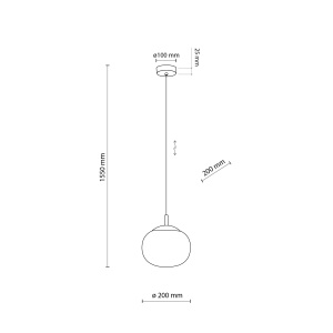 Pendul Negru 1xE27 VIBE 5824TK - Img 4