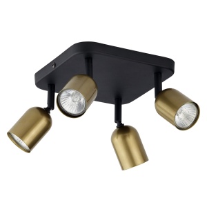 Plafoniera/ Aplica perete Negru Auriu 4xGU10 TOP 3307TK - Img 1