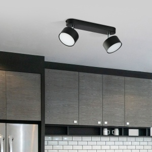 Plafoniera/ Aplica perete Negru Chrome 2xGX 53 CLARK 3403TK - Img 2