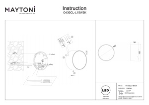 Plafoniera O430CL-L15W3K - Zon IP - Img 2