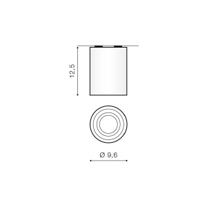 Spot aplicat BROSS 1 Negru/Aluminiu - Img 2