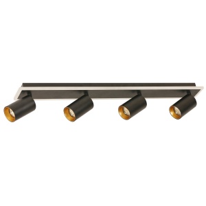 Spot aplicat Plafoniera Parma Negru 4xGU10 plus LED - Img 2