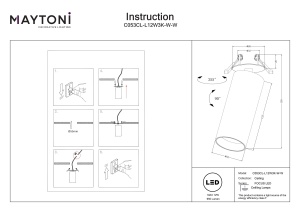 Spot incastrat C053CL-L12W3K-W-W - FOCUS LED - Img 2