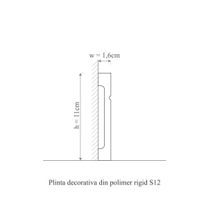 Ancadrament usa polimer rigid, Manavi, S12-11x1.6x200 cm - Img 2