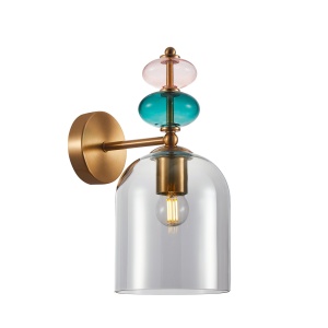 Aplica perete Busco Multicolor 1xE27 fumuriu - Img 1