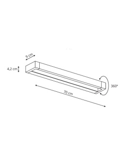 Aplica perete Cargo Alb IP44 LED 4000K - Img 4