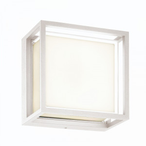 Aplica perete exterior moderna alba cub cu led Chamonix