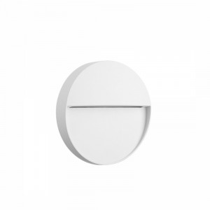 Aplica perete exterior moderna rotunda alba cu led Baker S