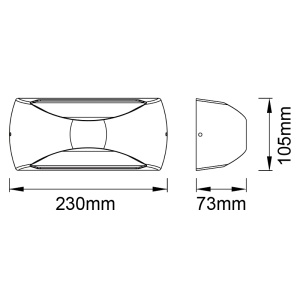 Aplica perete LED 12W 3000K Alb BUTAN 8902 - Img 2