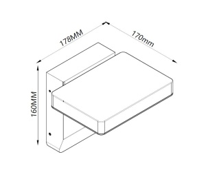 Aplica perete LED 20W 3000K Alb Cupru 8474 - Img 2