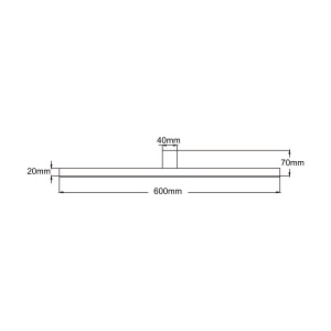 Aplica perete Nevada 60 cm Alb IP44 LED 4000K - Img 4