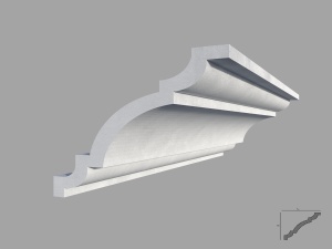 Bagheta de colt / Cornisa de interior BC10 dimensiuni 120x120x2000mm - Img 1