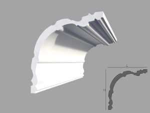 Bagheta de colt / Cornisa de interior BC21 dimensiuni 145x140x2000mm - Img 1