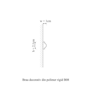 Brau decorativ din polimer rigid B8 - 2.1x1x200 cm - Img 3