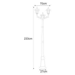 Lampa de gradina K-7064A2/2 Negru - STANDARD - Img 2