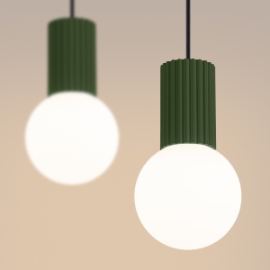 Lampă suspendată HALO 2L verde măsliniu - Img 3