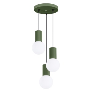Lampă suspendată HALO 3P Verde măsliniu - Img 1