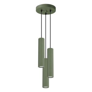 Lampă suspendată KARBON 3P Verde măsliniu - Img 1
