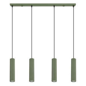 Lampă suspendată KARBON 4L verde măsliniu