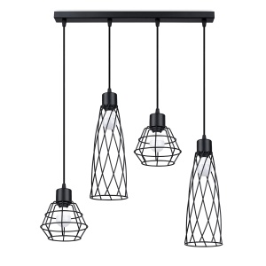 Lampă suspendată SUBA 4L Negru