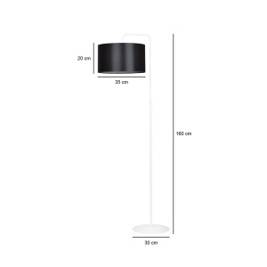 Lampadar TRAPO LP1 Alb Negru - Img 2