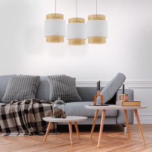 Lustra Alb 3xE27 BOHO 6537TK - Img 3