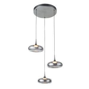 Lustra Argintiu LED 3 becuri Tenele