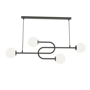 Lustra ATRIA 4 Negru OPAL
