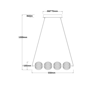 Lustra Brillant 4 Auriu LED CCT - Img 4