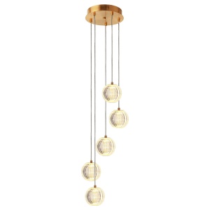 Lustra Brillant 5 Auriu LED CCT - Img 2