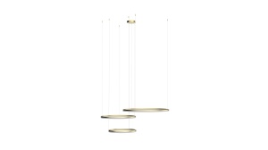 Lustra HALO PENDANT 120+100+80 CCT Auriu + Telecomanda