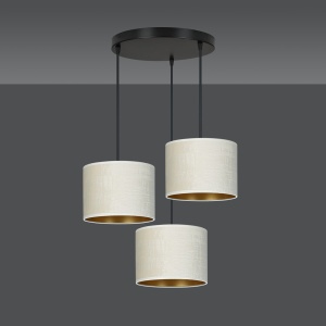 Lustra HILDE 3 Negru PREMIUM Alb - Img 3