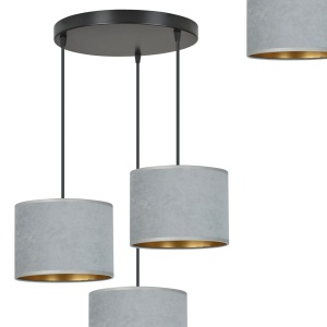 Lustra HILDE 3 Negru PREMIUM Gri - Img 2