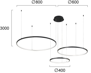 Lustra LED 3000K - 4000K - 6000K Maximos 4301100 - Img 3