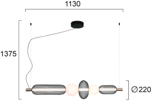 Lustra LED 3000K Margot 4311600 - Img 3