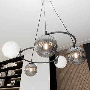Lustra LIBRA 5 Negru MIX - Img 4