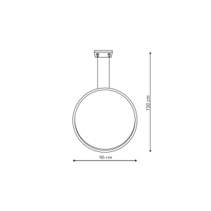 Lustra Mirror Negru LED 3000K - Img 4