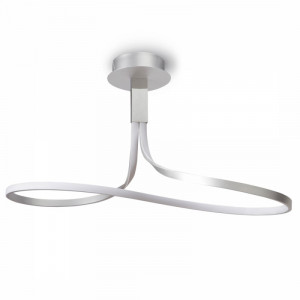 Lustra argintie, Lustra moderna argintie, Lustra argintie din metal, Lustra forma infinit, Lustra moderna argintie, Lustra living, Lustra living argintie, Lustra moderna, Lustra dormitor, Lustra dormitor argintie, Lustra metal, Lustra cu led