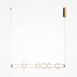 Lustra moderna aurie din metal si sticla cu led Maytoni Cosmo