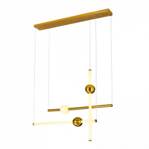 Lustra moderna aurie liniara cu pendule Halling